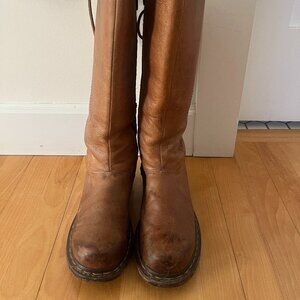 Dr. Martens Boho Light Brown Leather Knee High Boots